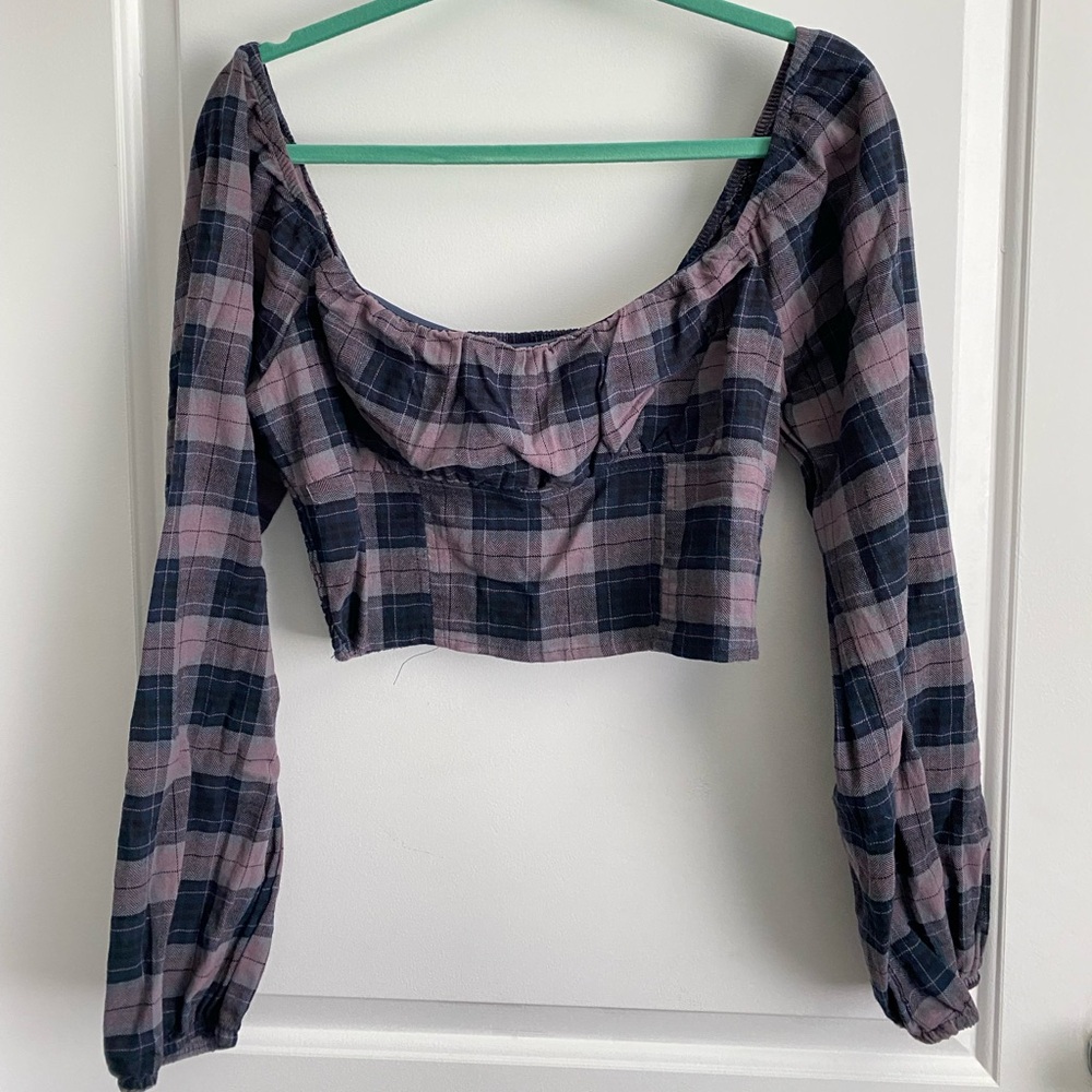 Wild Fable: Plaid Crop Top